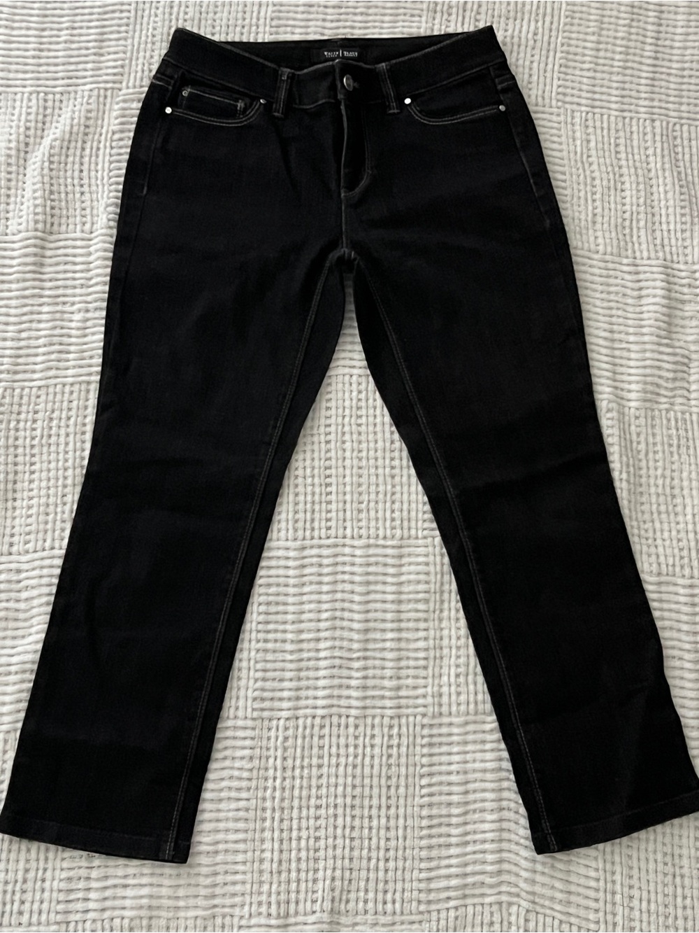 White House Black Market Black Straight-Leg Jeans